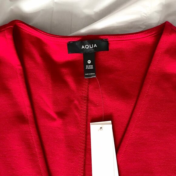 Aqua Red Ponte Dress - Picture 3 of 4